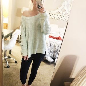 Mint knit oversized sweater
